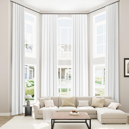 Guken Cream Linen Blackout Curtains 84 Inch Length 2 Panels Set for Living Room Bedroom Back Tab Thermal Insulated 100% Black Out Drapes Room Darkening Window Curtain Ivory Natural Beige