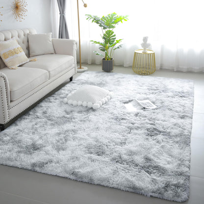 Pink Fluffy 4x6 Area Rugs for Bedroom Girls, Plush Washable Carpet