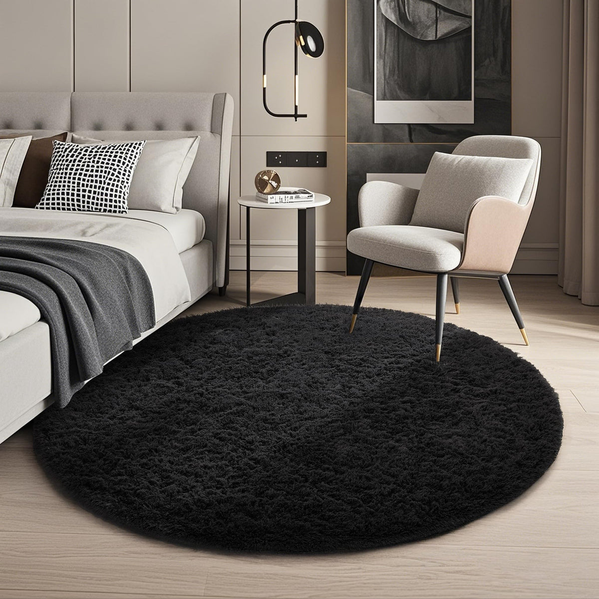 Ophanie Small Rug Upgrade Non Slip Throw Bedside Area Rugs, Fluffy Soft Grey Mini Bedroom Carpet, Affordable Door Entryway Indoor Inside Front Entrance Dog 2x3 Mat, Home Decor Aesthetic, Nursery