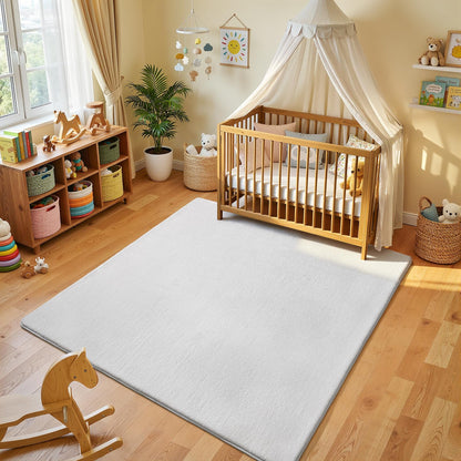 Amearea Modern Area Rugs for Bedroom Living Room, 4x6 Blue Memory Foam Rug