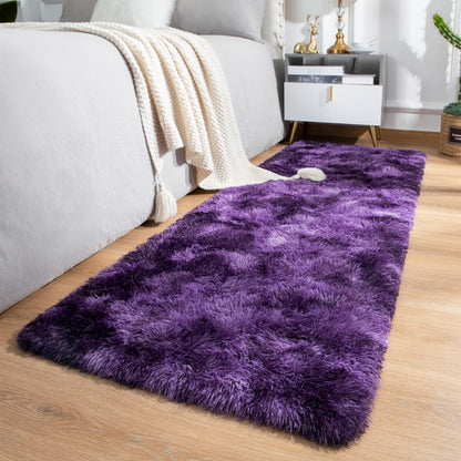 Softlife Rugs for Bedroom 4x5.3 Feet Purple Area Rug for Living Room Super Soft Shaggy Rugs for Dorm Fluffy Fuzzy Carpets Long Plush Bedside Rug Nursery Girls Boys Kids Room Home Christmas Decoration