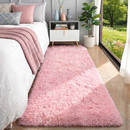 Fluffy Grey Rug for Bedroom 4x6, Modern Area Rugs for Kids Room Living Room