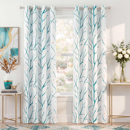 NICETOWN Grey Blackout Striped Pattern Curtains for Living Room, 52 x 84
