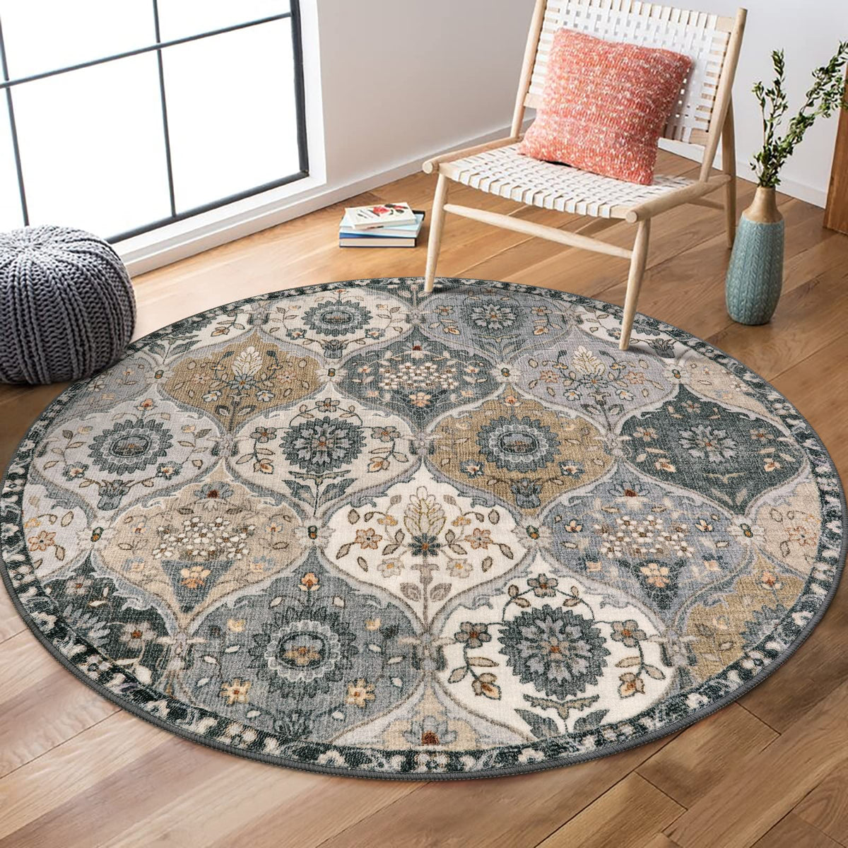 Lahome Moroccan Kitchen Rugs Non Slip Washable, 2x4 Rugs for Entryway