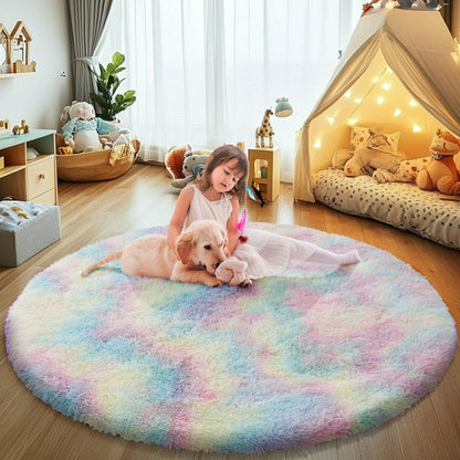 8x10 Fluffy Area Rugs for Living Room,Black Large Shag Area Rug for Bedroom