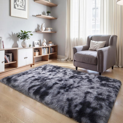 Pink Fluffy 4x6 Area Rugs for Bedroom Girls, Plush Washable Carpet
