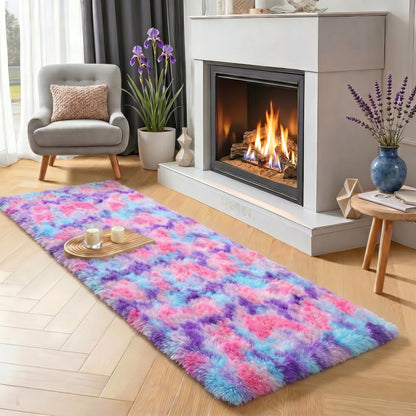 Fluffy Grey Rug for Bedroom 4x6, Modern Area Rugs for Kids Room Living Room