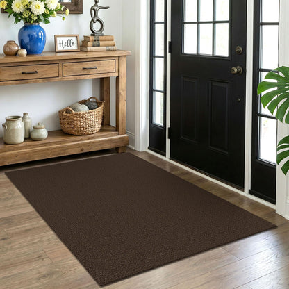 EARTHALL Washable Area Rug, Non Slip Entryway Rug, 4x6 Ft, Sand/Beige