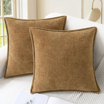 CaliTime Decorative Couch Throw Pillow Covers 18 X 18 Inches Smoke Blue