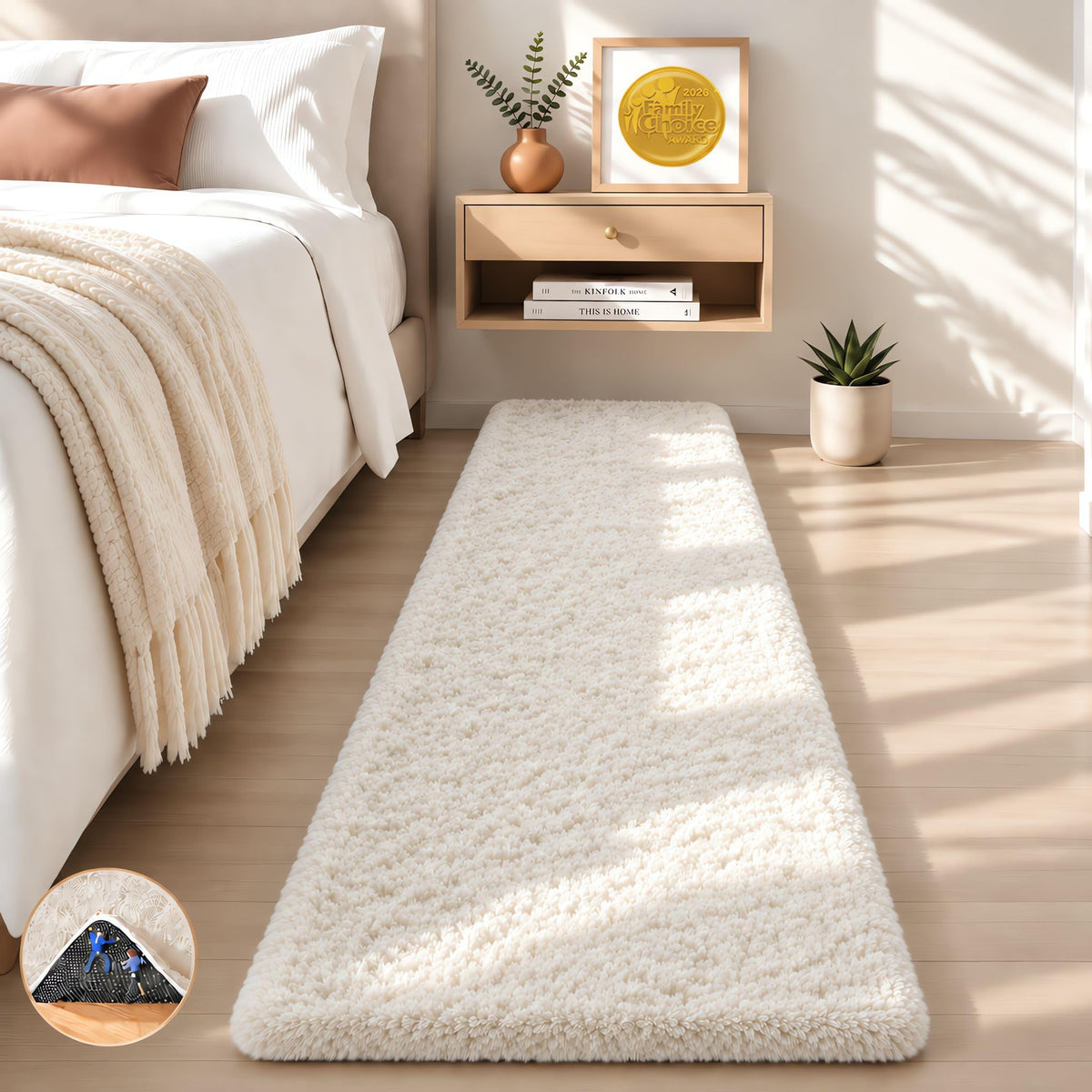 Ophanie Area Rugs for Living Room Bedroom, Washable Non-Slip Fluffy Soft Grey Shag Carpet, Indoor Floor Gray 4x6 Fuzzy Shaggy Living Room Plush Rug for Kids Home Dorm Decor Aesthetic