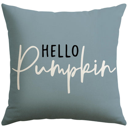 Artscope Hello Pumpkin Beige Lumbar Throw Pillow Cover 12x20 Inch Fall Decoration Cushion Cover Thanksgiving Farmhouse Pillow Case for Home Sofa Couch Decor