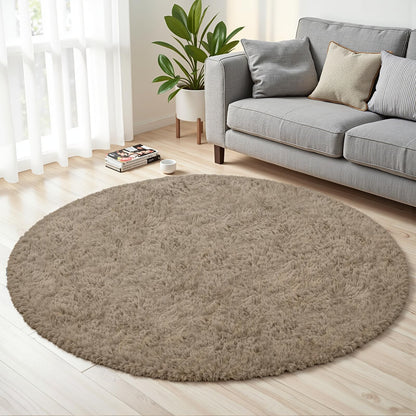 8x10 Area Rug for Living Room,Black Fluffy Shag Non-Slip Bedroom Rugs