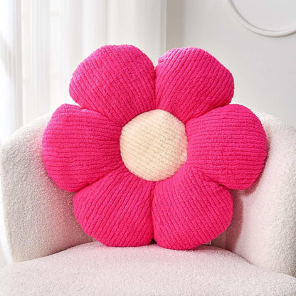 Kcvvcr Flower Throw Pillow, Soft White 14.9" Shaped Floor Pillow for Home Decor, Cute Aesthetic Plush Decorative Pillows for Bed, Sofa, Couch
