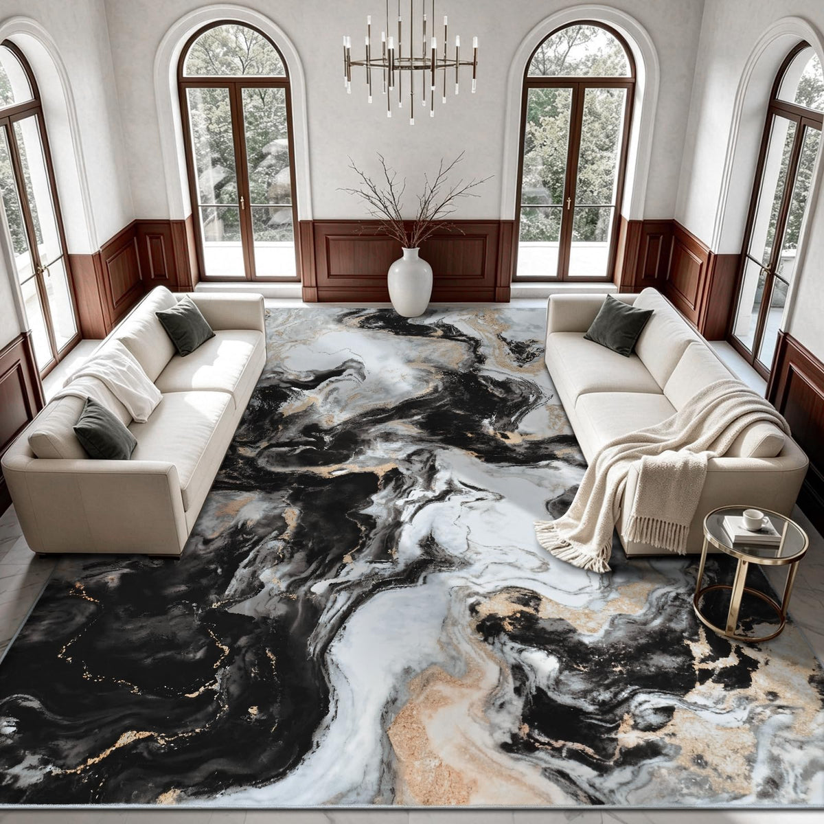 Yinhua 6x9 Area Rugs for Living Room, Washable Large Rugs for Bedroom