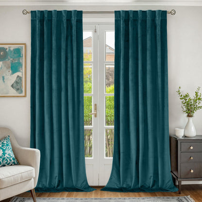 BGment Olive Green Velvet Blackout Curtains 52 x 84 Inch Length, 2 Panels