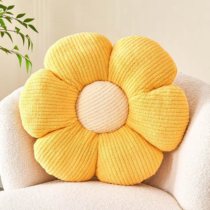 Kcvvcr Flower Throw Pillow, Soft White 14.9" Shaped Floor Pillow for Home Decor, Cute Aesthetic Plush Decorative Pillows for Bed, Sofa, Couch
