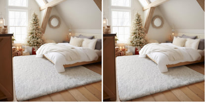 Ophanie Area Rugs for Living Room Bedroom, Washable Non-Slip Fluffy Soft Grey Shag Carpet, Indoor Floor Gray 4x6 Fuzzy Shaggy Living Room Plush Rug for Kids Home Dorm Decor Aesthetic