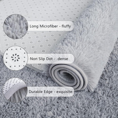 Chicrug Soft Runner Rug for Bedroom Living Room Plush Fluffy Rugs 2x6