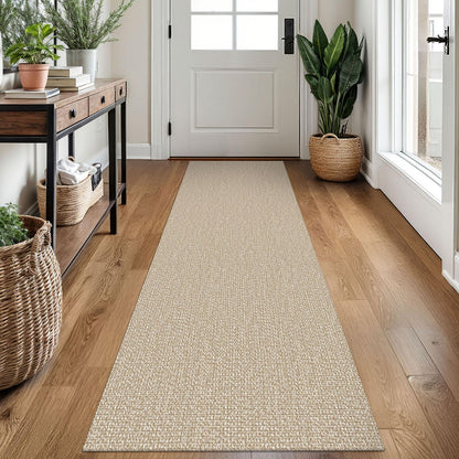 EARTHALL Washable Area Rug, Non Slip Entryway Rug, 4x6 Ft, Sand/Beige