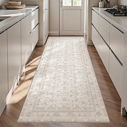 OPPODREAM Vintage Blue Area Rugs 5x7, Washable Rug for Living Room
