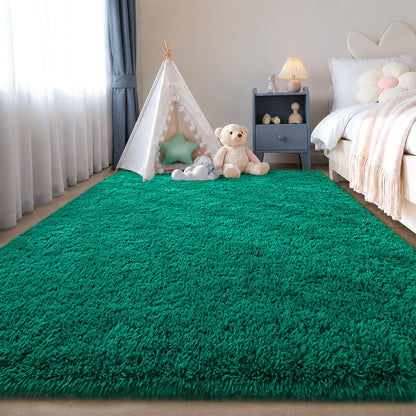 Zentavio 5x8 Area Rugs for Bedroom Fluffy Rugs for Living Room Carpet Large Fuzzy Soft Shag Aesthetic Plush High Pile Gray Throw Rug for Nursery Kids Room Dorm Waved Grey