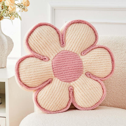 Kcvvcr Flower Pillow, Soft Flower Decorative Throw Pillow, Cute Daisy Flower Shaped Seating Floor Cushion Room Décor Plush Pillows for Sofa Couch Bed (13.7 Inch, Sage Green)