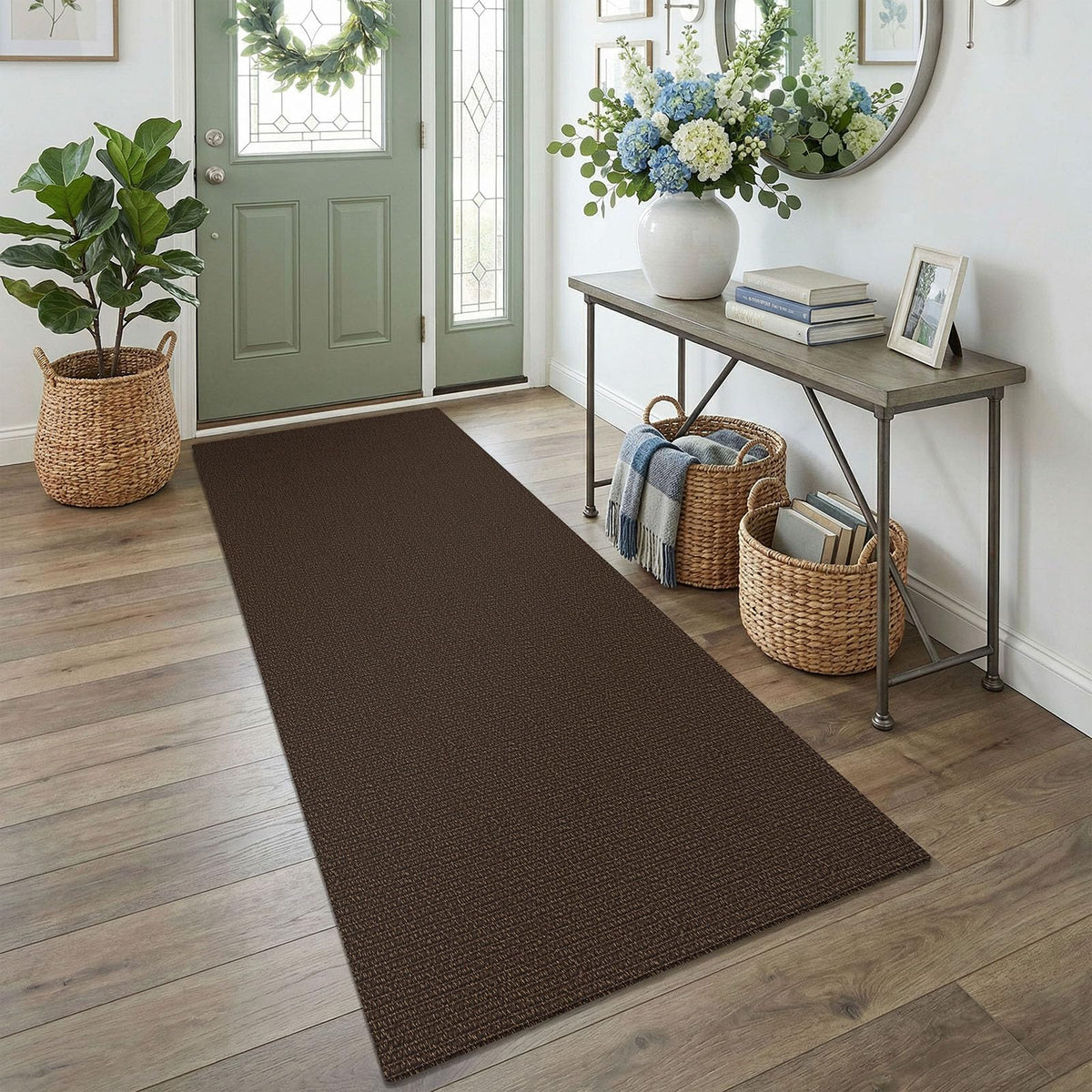 EARTHALL Washable Area Rug, Non Slip Entryway Rug, 4x6 Ft, Sand/Beige