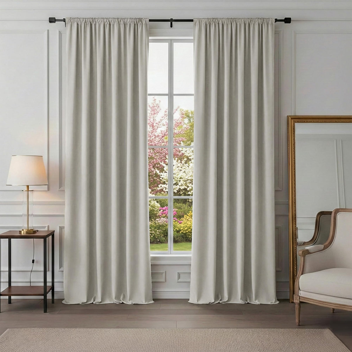 PONY DANCE Black Out Curtains 72 inch Long, Black, 2 Panels