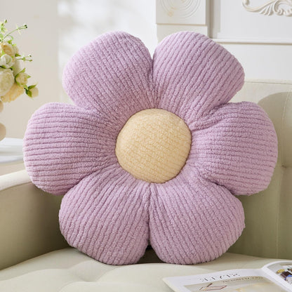 Flower Pillow,15.75" Daisy Pillow White Decorative Pillows