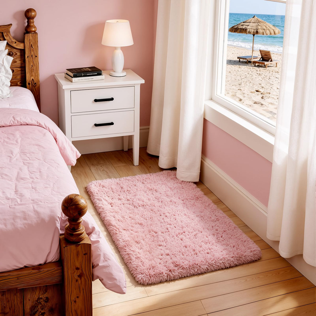 Ophanie Small Rug Upgrade Non Slip Throw Bedside Area Rugs, Fluffy Soft Grey Mini Bedroom Carpet, Affordable Door Entryway Indoor Inside Front Entrance Dog 2x3 Mat, Home Decor Aesthetic, Nursery