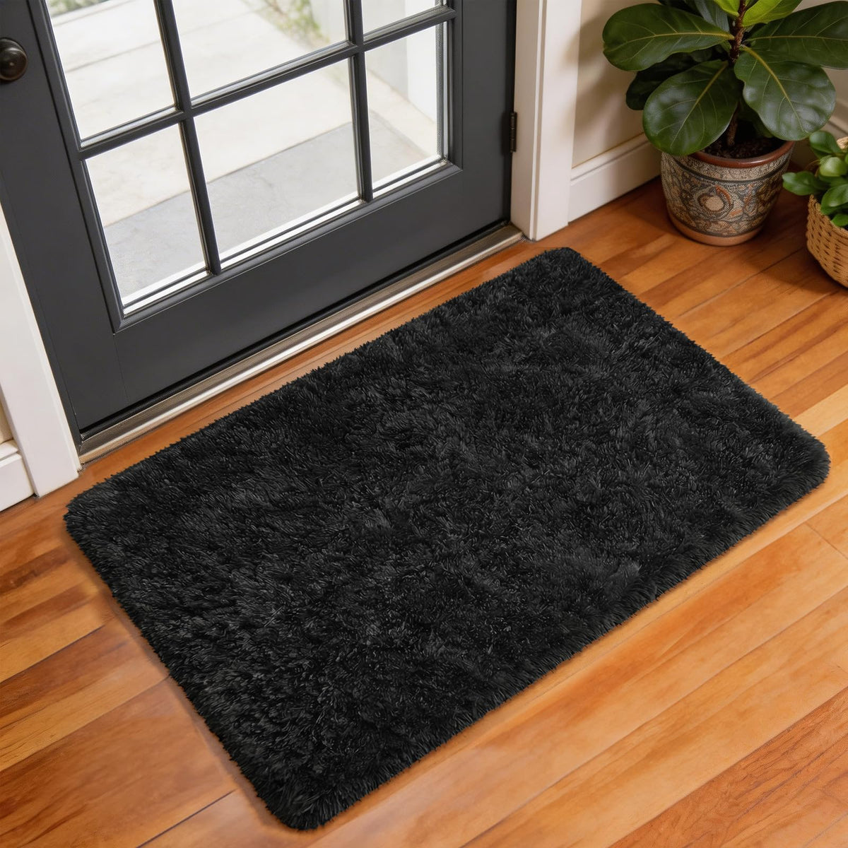 Ophanie Small Rug Upgrade Non Slip Throw Bedside Area Rugs, Fluffy Soft Grey Mini Bedroom Carpet, Affordable Door Entryway Indoor Inside Front Entrance Dog 2x3 Mat, Home Decor Aesthetic, Nursery