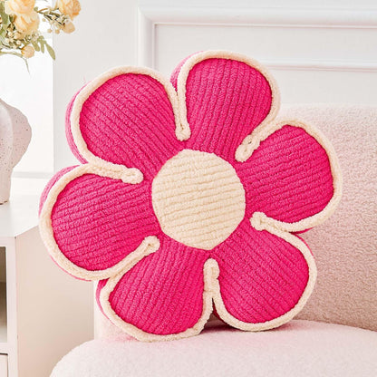 Kcvvcr Flower Pillow, Soft Flower Decorative Throw Pillow, Cute Daisy Flower Shaped Seating Floor Cushion Room Décor Plush Pillows for Sofa Couch Bed (13.7 Inch, Sage Green)