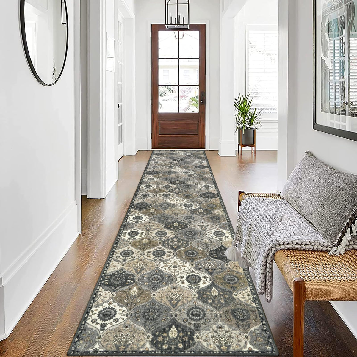Lahome Moroccan Kitchen Rugs Non Slip Washable, 2x4 Rugs for Entryway