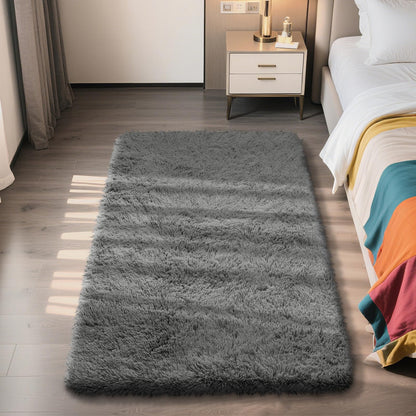 8x10 Fluffy Area Rugs for Living Room,Black Large Shag Area Rug for Bedroom