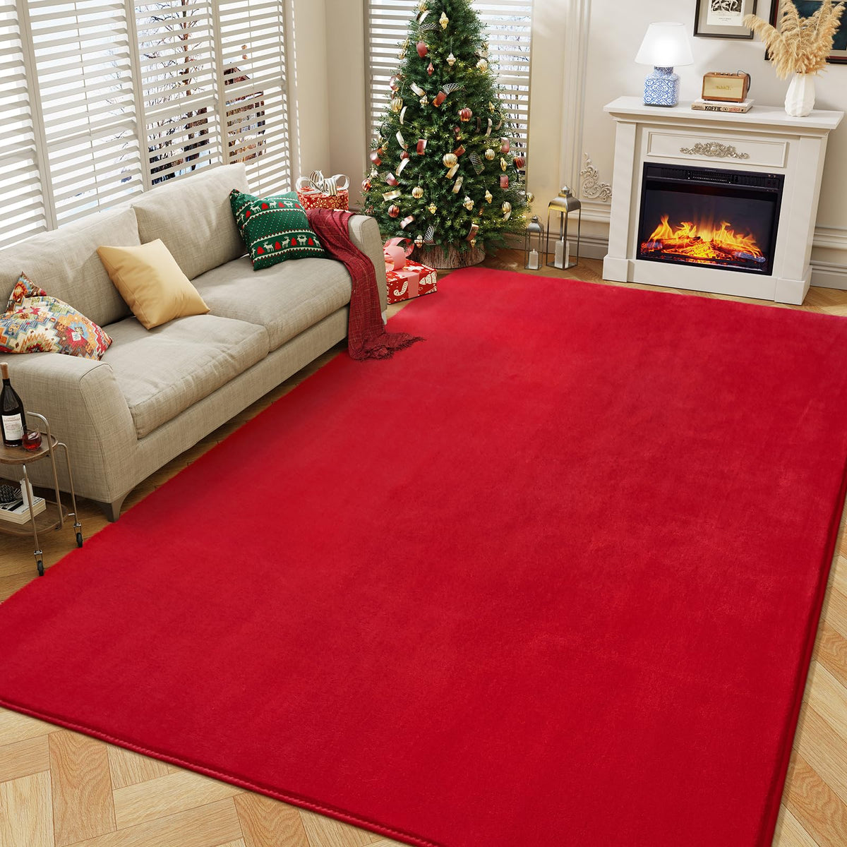 Amearea Modern Area Rugs for Bedroom Living Room, 4x6 Blue Memory Foam Rug