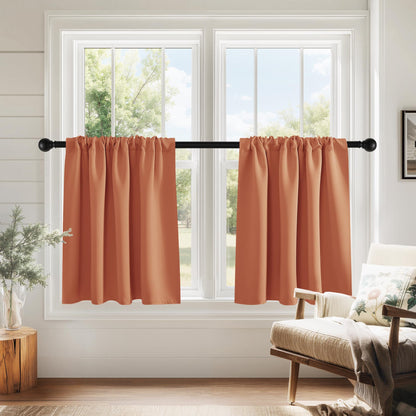 PONY DANCE Black Out Curtains 72 inch Long, Black, 2 Panels
