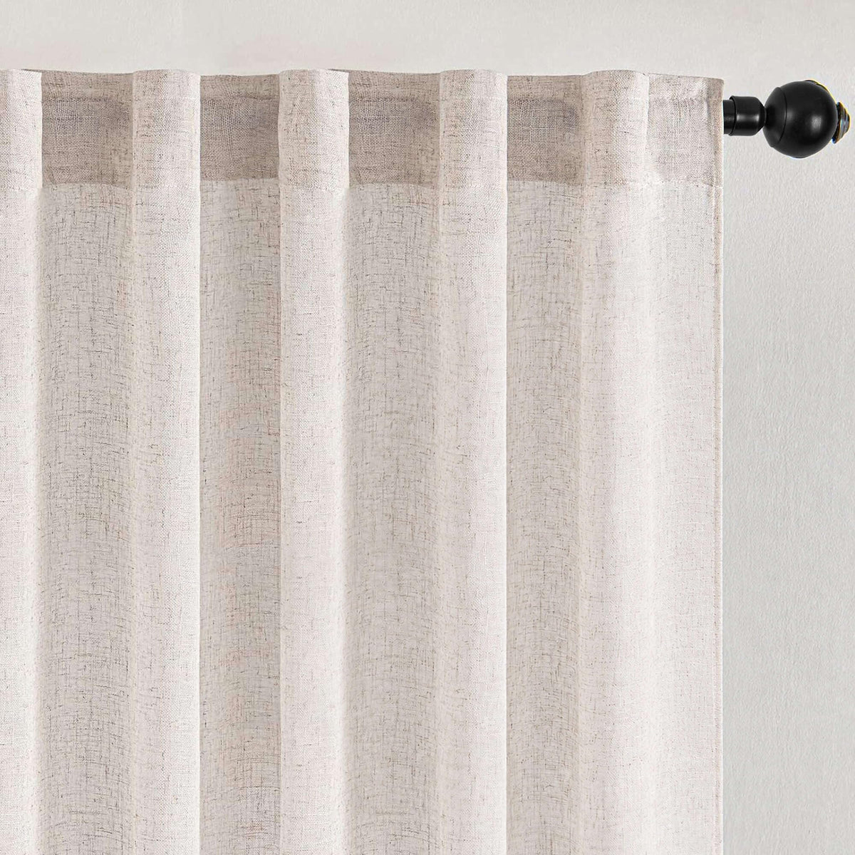 Deconovo Light Filtering Sheer Curtains 72 Inches Long for Living Room
