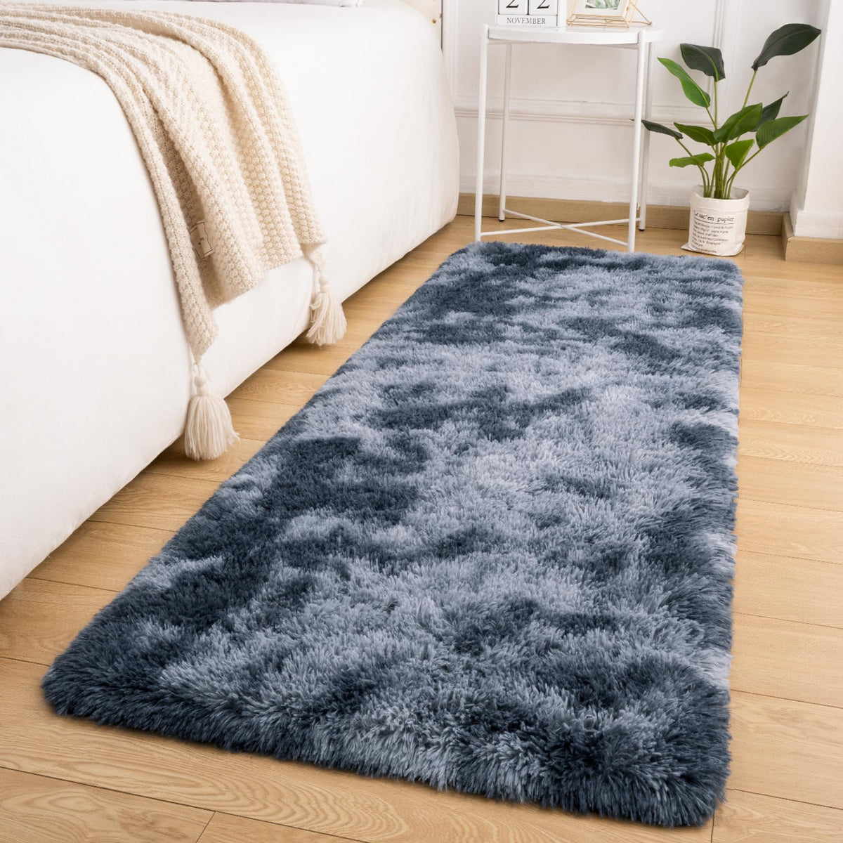 Softlife Rugs for Bedroom 4x5.3 Feet Purple Area Rug for Living Room Super Soft Shaggy Rugs for Dorm Fluffy Fuzzy Carpets Long Plush Bedside Rug Nursery Girls Boys Kids Room Home Christmas Decoration