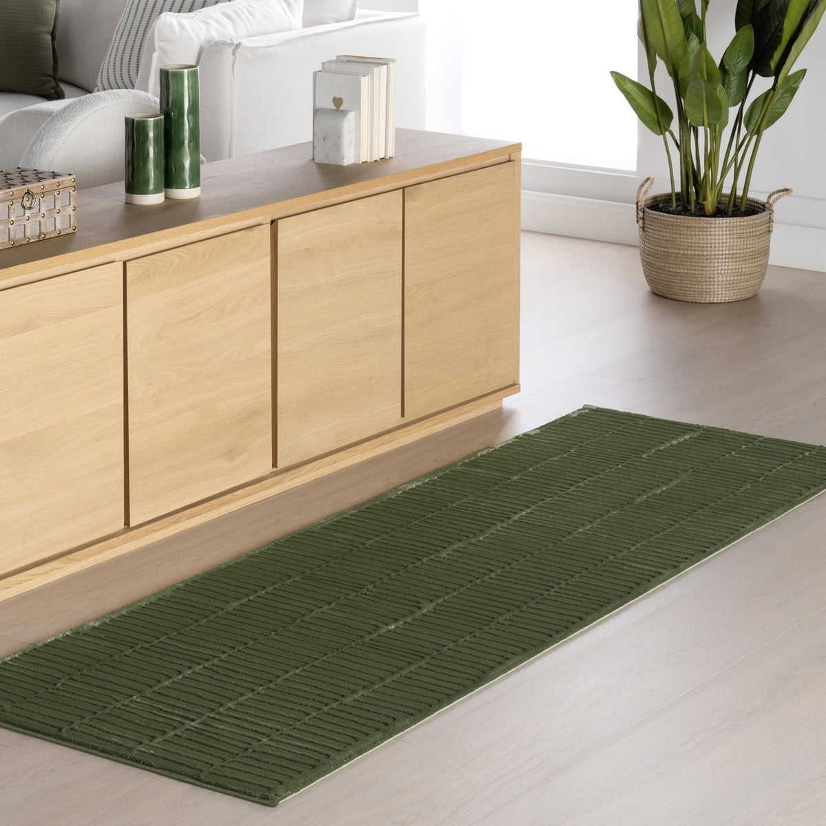 nuLOOM Kailani Green Geometric Washable Area Rug, 9' x 12'