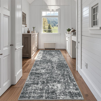 8x10 Area Rugs for Living Room Washable Bedroom Dining Room Blue Grey
