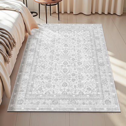 OPPODREAM Vintage Blue Area Rugs 5x7, Washable Rug for Living Room