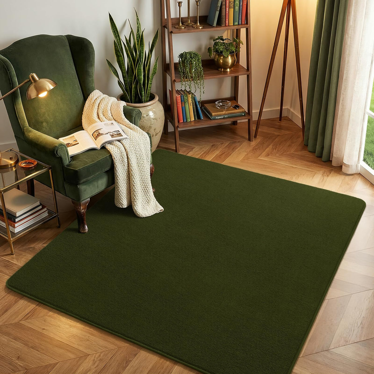 Amearea Modern Area Rugs for Bedroom Living Room, 4x6 Blue Memory Foam Rug