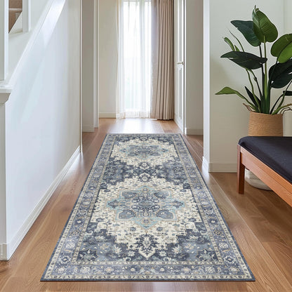 GENIMO 8x10 Washable Area Rugs for Living Room, Non Slip, Taupe Brown