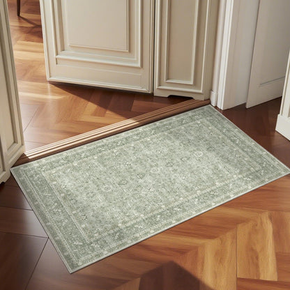 OPPODREAM Vintage Blue Area Rugs 5x7, Washable Rug for Living Room