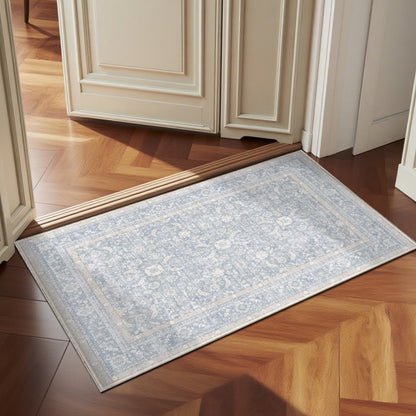 OPPODREAM Vintage Blue Area Rugs 5x7, Washable Rug for Living Room