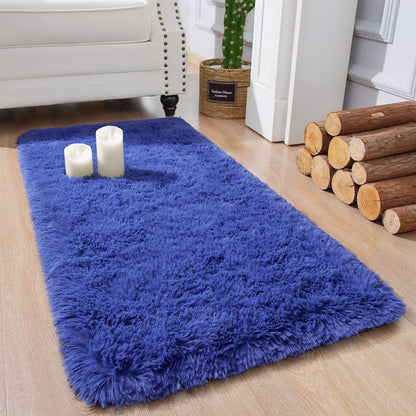 Chicrug Soft Runner Rug for Bedroom Living Room Plush Fluffy Rugs 2x6