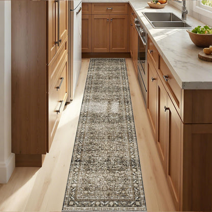 OPPODREAM Vintage Blue Area Rugs 5x7, Washable Rug for Living Room