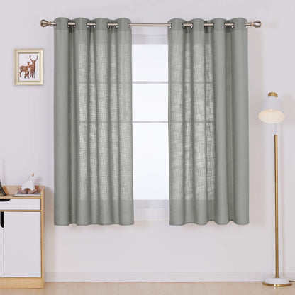 Deconovo Light Filtering Sheer Curtains 72 Inches Long for Living Room