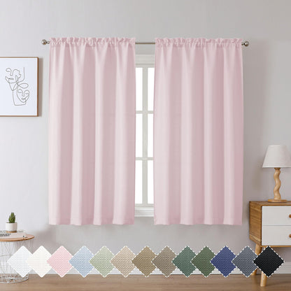 Chyhomenyc White Curtains 84 Inch Length 2 Panels 40Wx84L inches