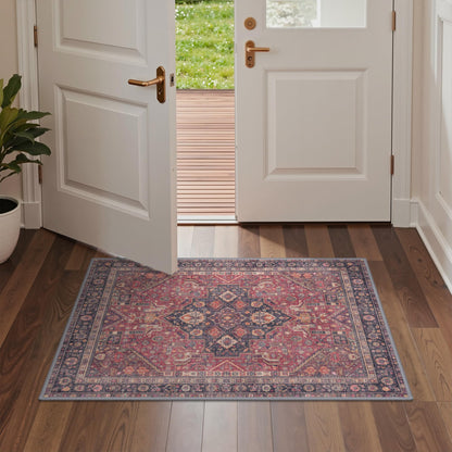GENIMO 8x10 Washable Area Rugs for Living Room, Non Slip, Taupe Brown